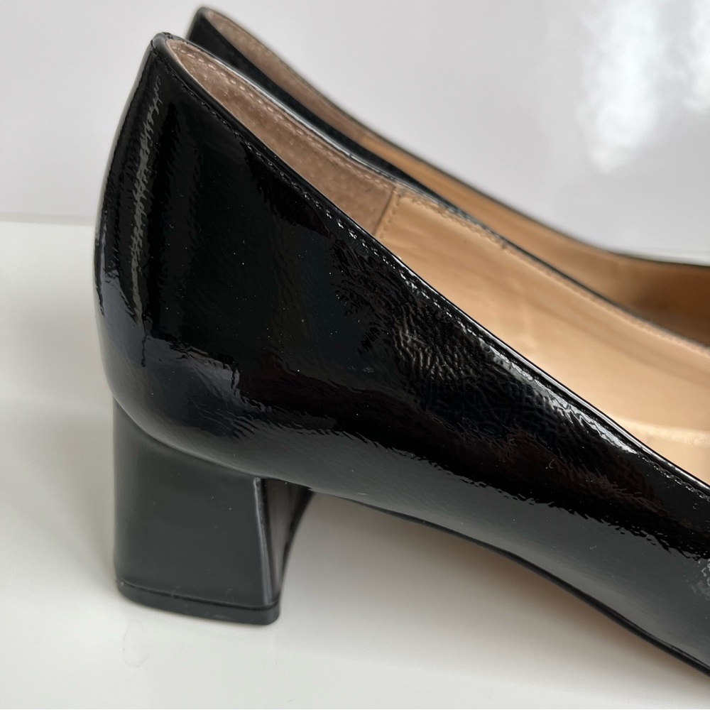 Adrienne Vittadini Black Patent Block Heel Size 7 - Picture 6 of 12